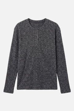 Textured Ribbed Henley