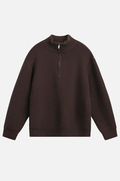 Ribbed Quarter Zip Sweater
