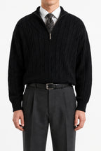 Cable Quarter-Zip Sweater