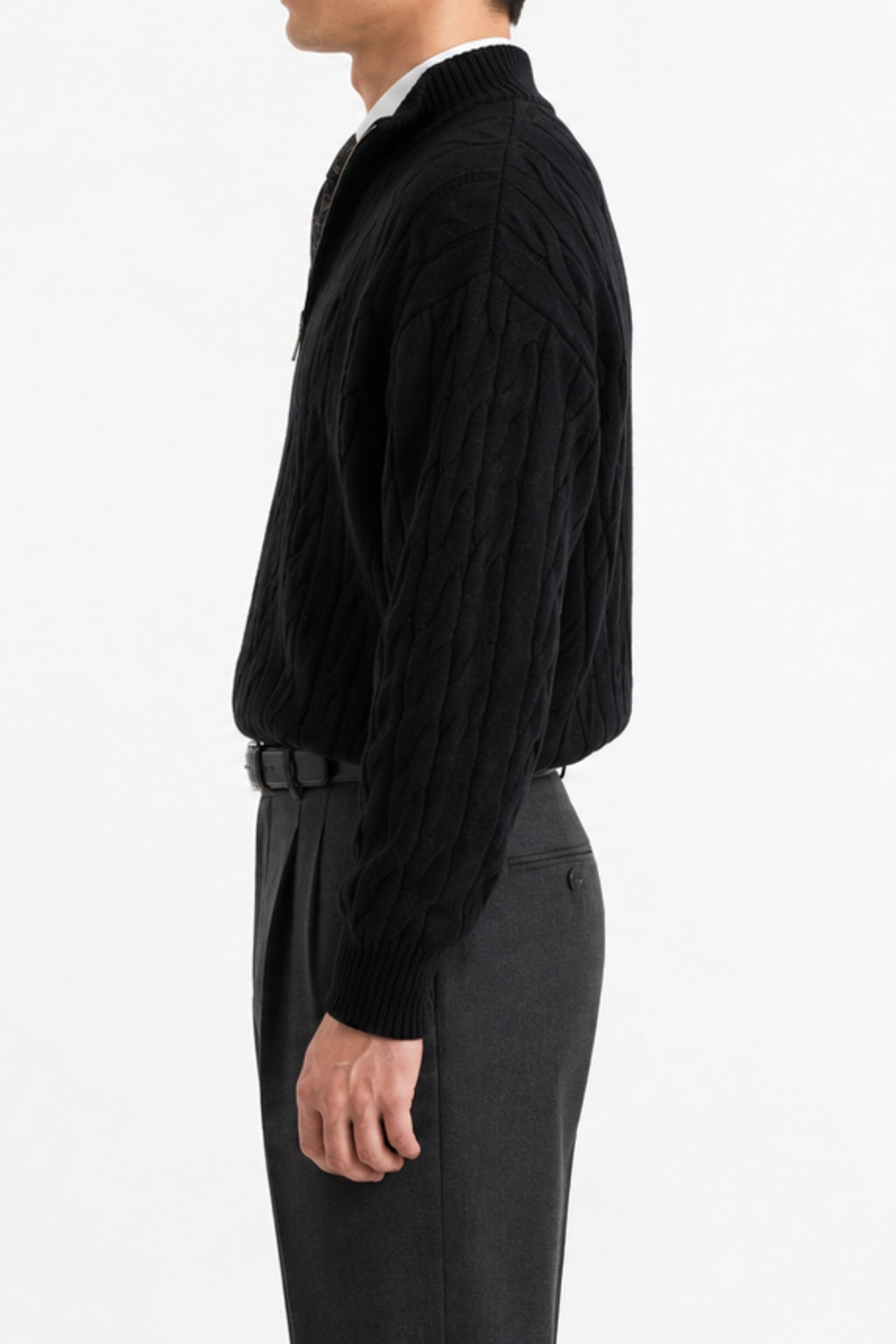 Cable Quarter-Zip Sweater