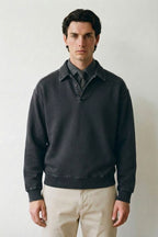 Washed Polo Sweater