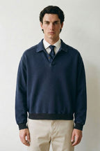 Washed Polo Sweater