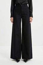 High-Waist Flare Trousers