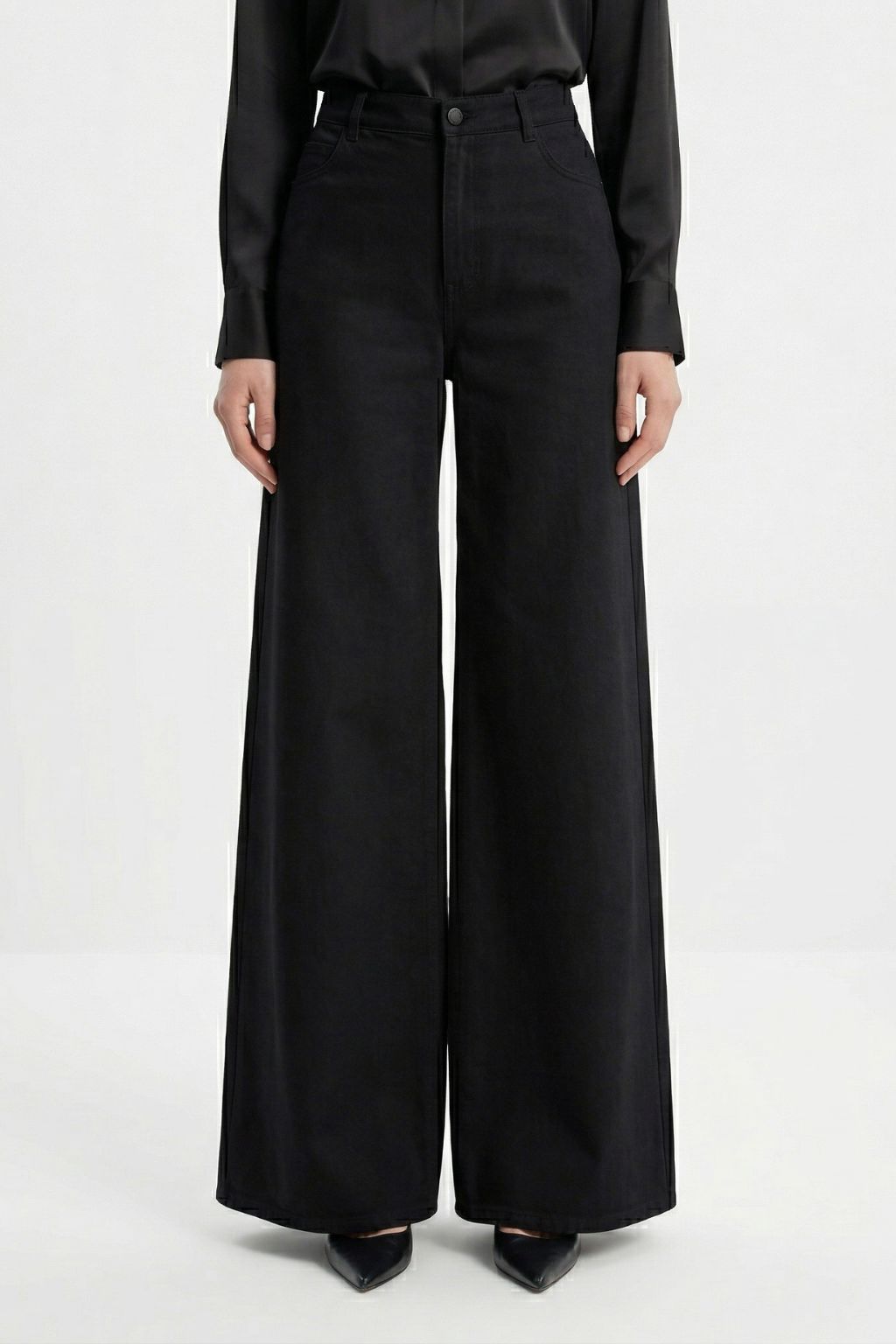 High-Waist Flare Trousers