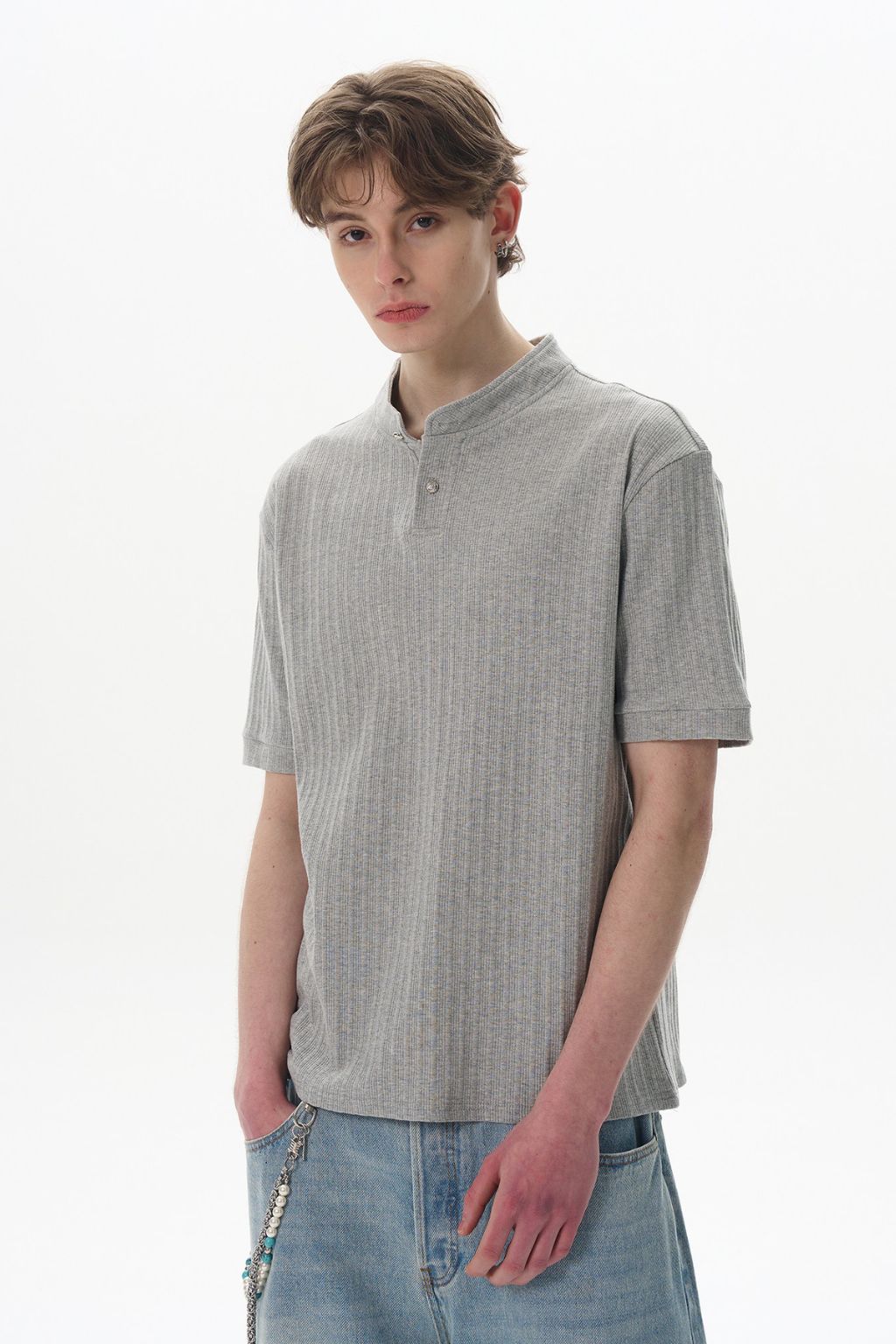 Boxy Ribbed Henley
