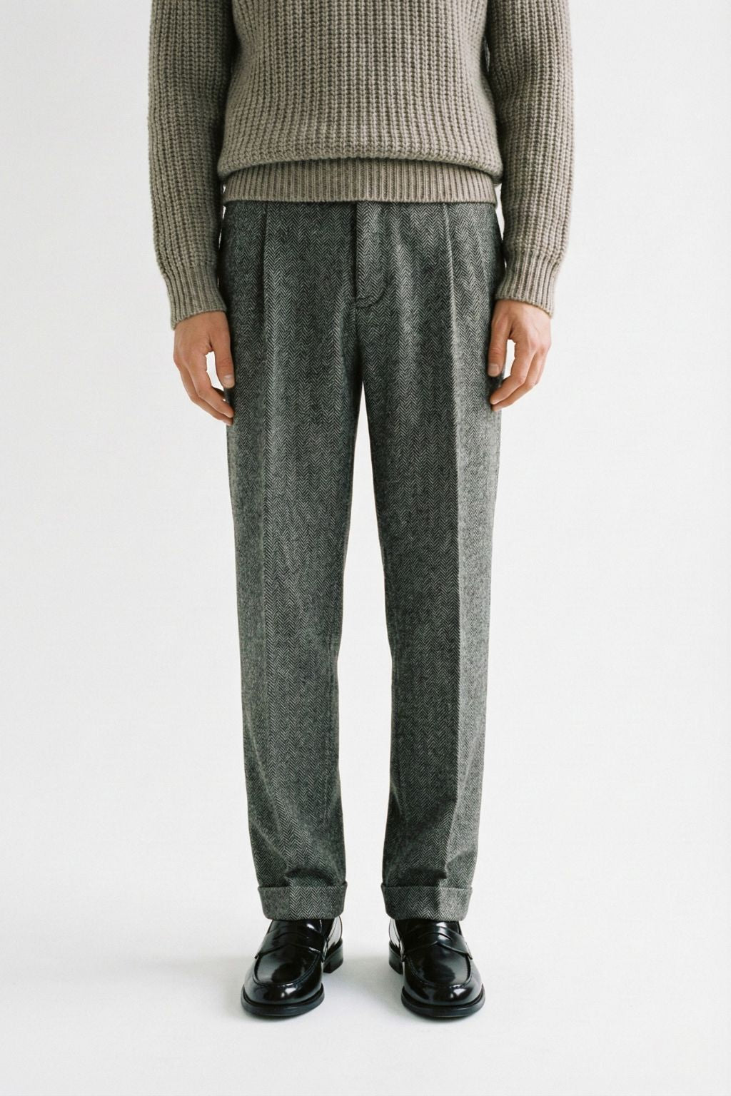 Herringbone Suit Trousers