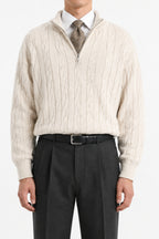 Cable Quarter-Zip Sweater
