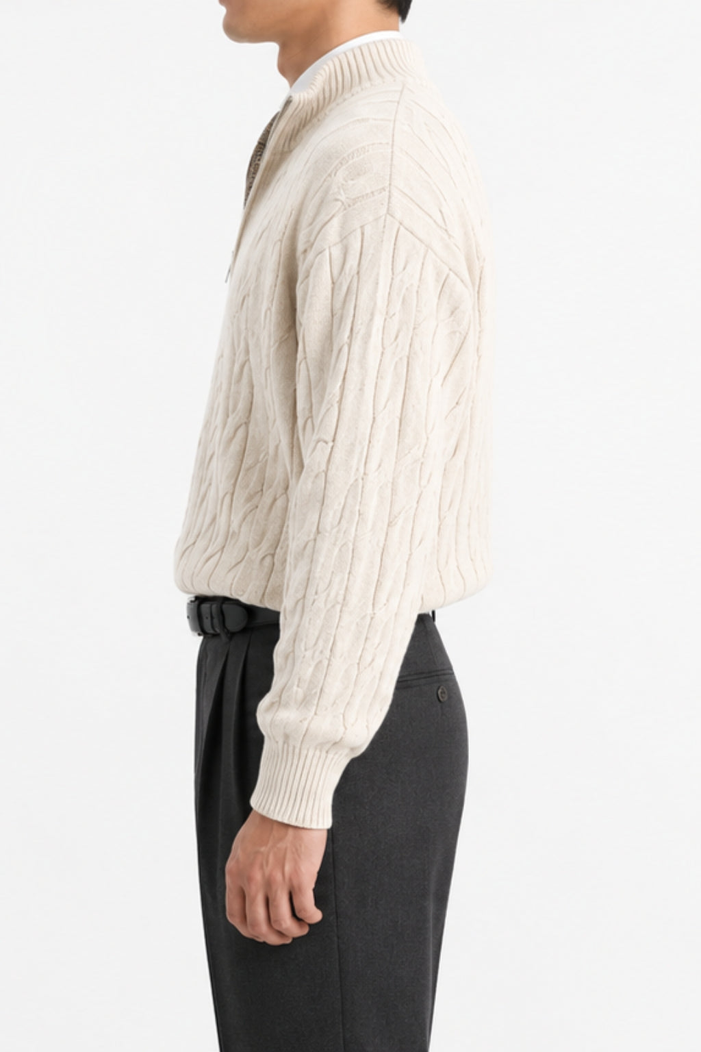Cable Quarter-Zip Sweater