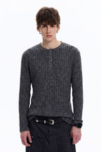 Textured Ribbed Henley