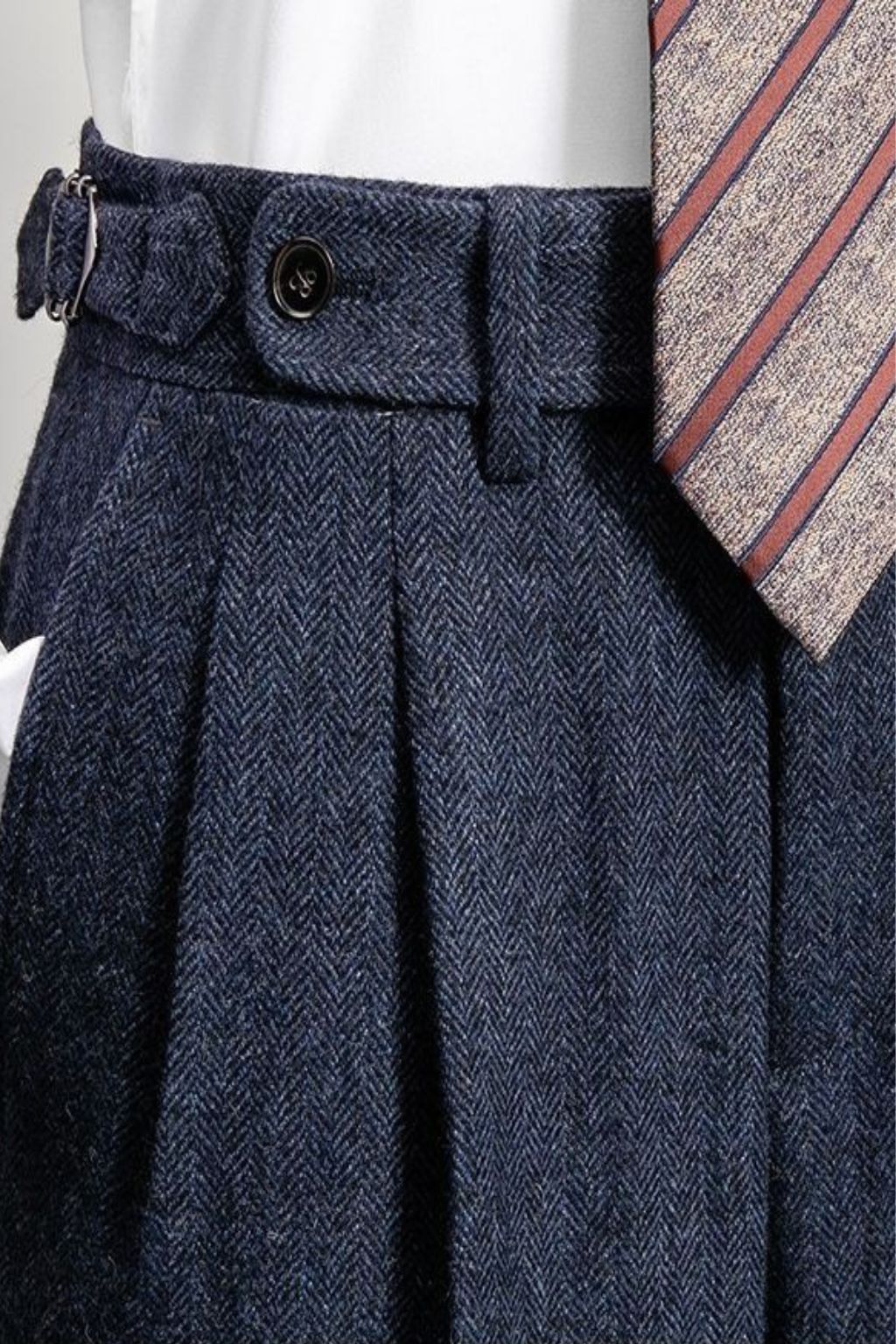 Herringbone Suit Trousers