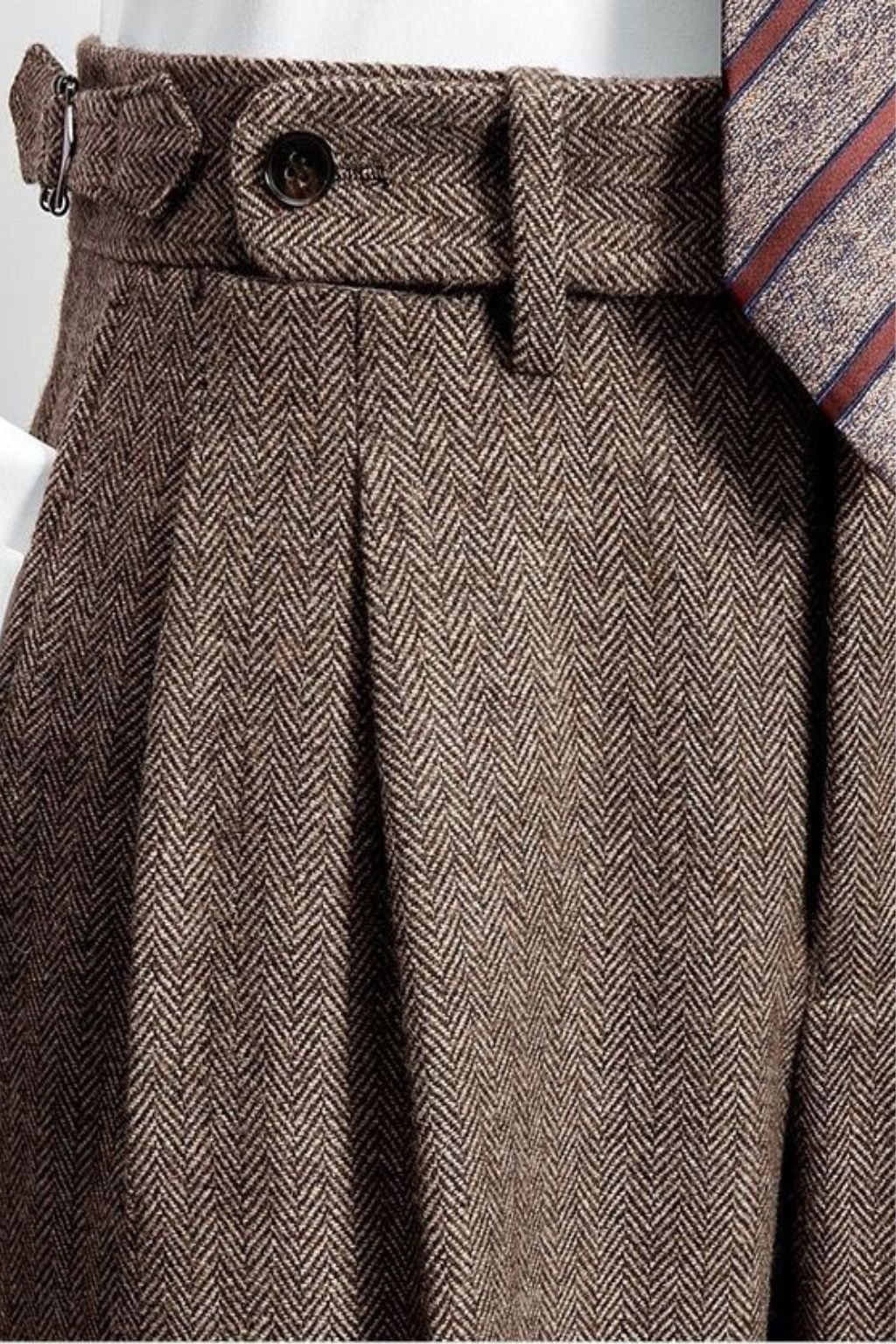 Herringbone Suit Trousers
