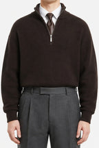 Ribbed Quarter Zip Sweater