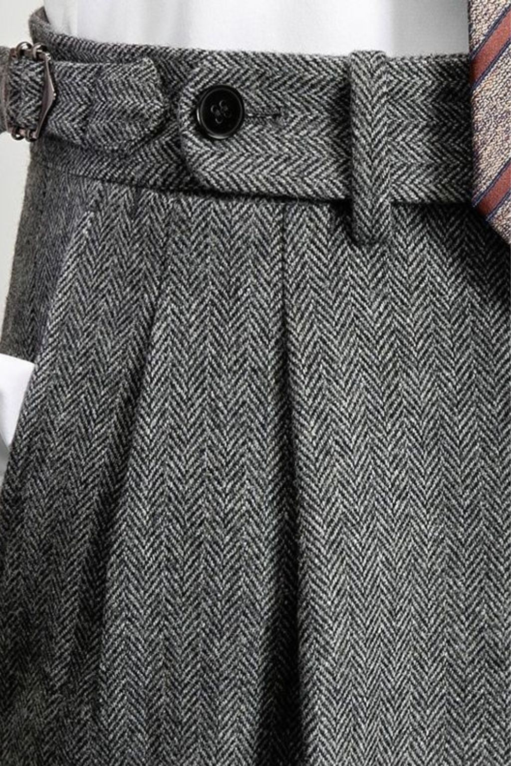 Herringbone Suit Trousers