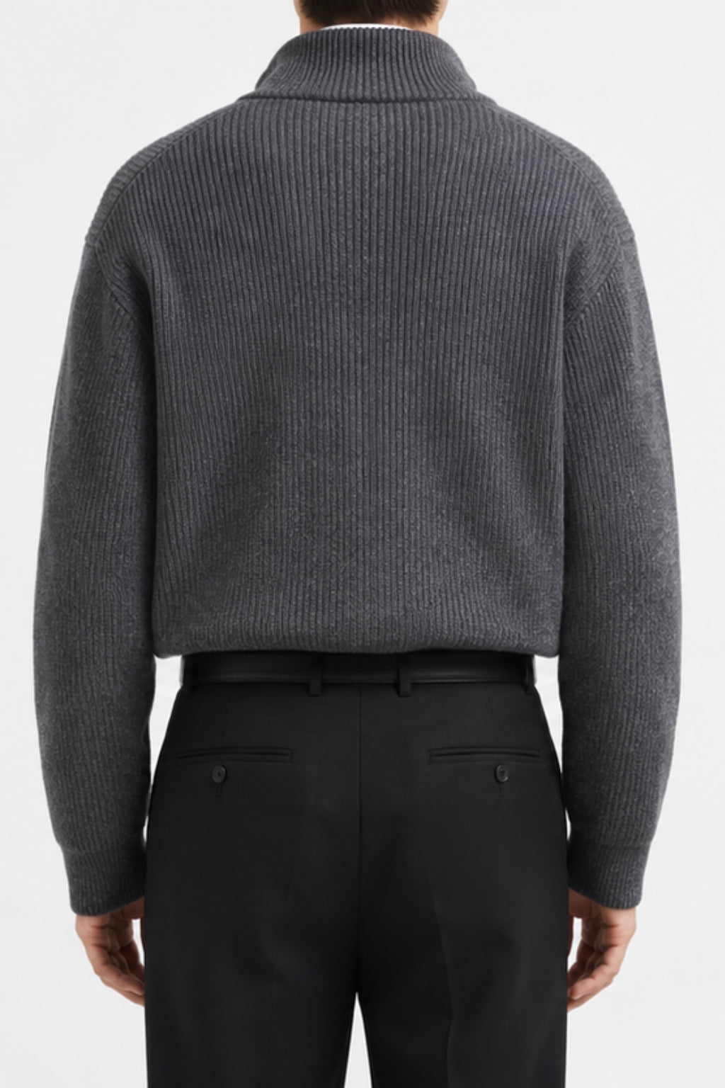 Ribbed Quarter Zip Sweater