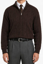 Cable Quarter-Zip Sweater