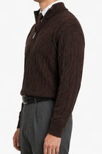 Cable Quarter-Zip Sweater