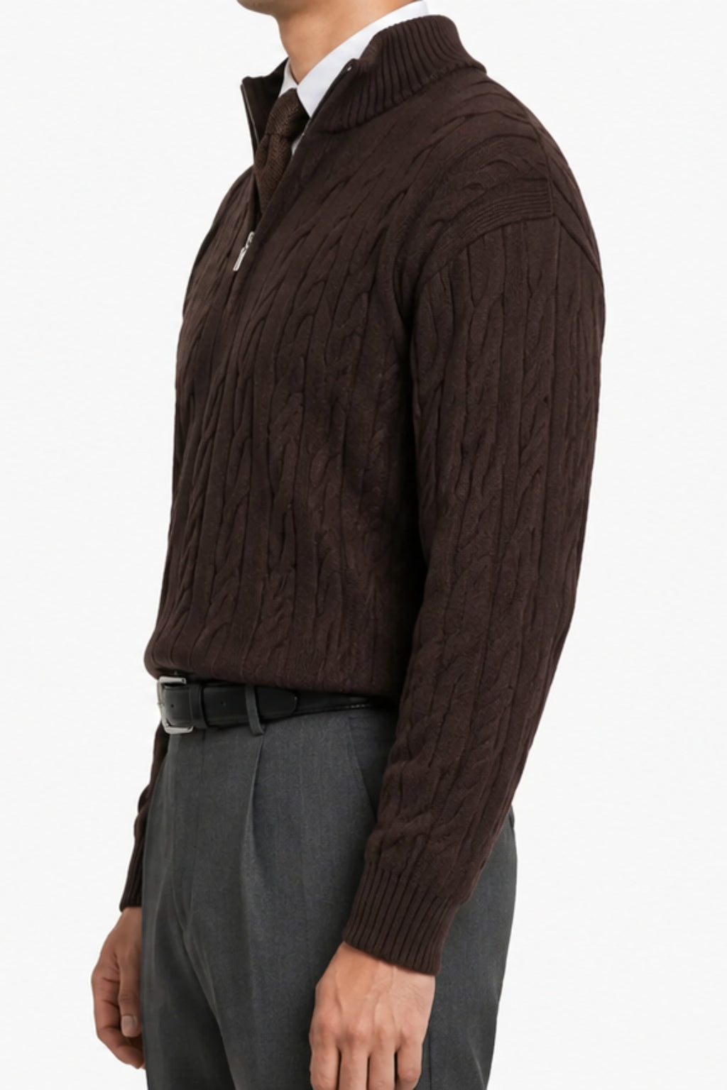Cable Quarter-Zip Sweater