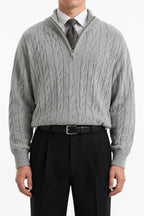Cable Quarter-Zip Sweater