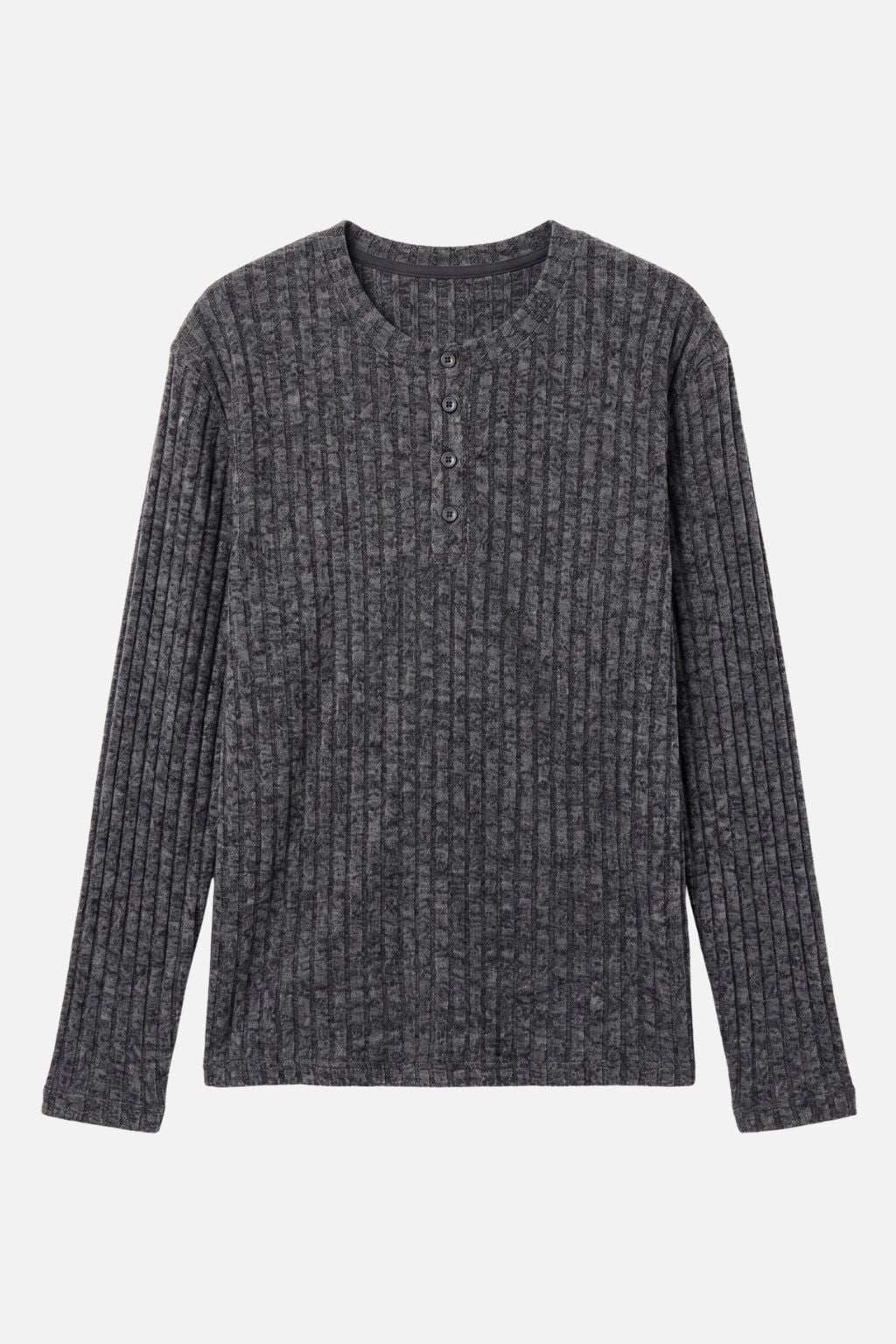 Textured Ribbed Henley