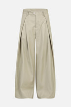 Cross Pleated Suit Trousers