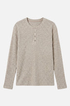Textured Ribbed Henley