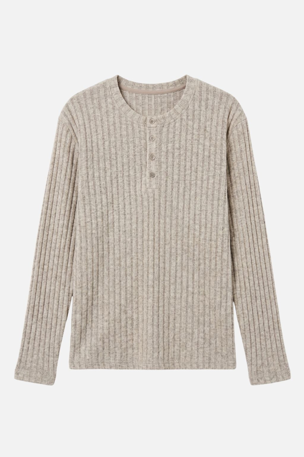 Textured Ribbed Henley
