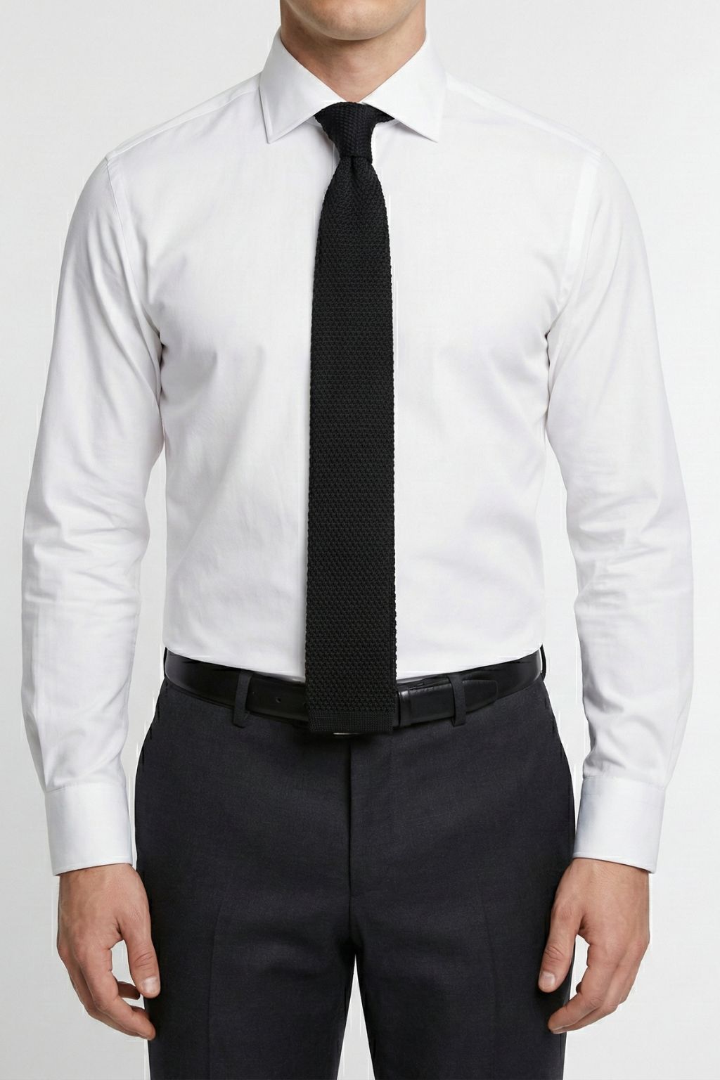 Square End Knit Tie