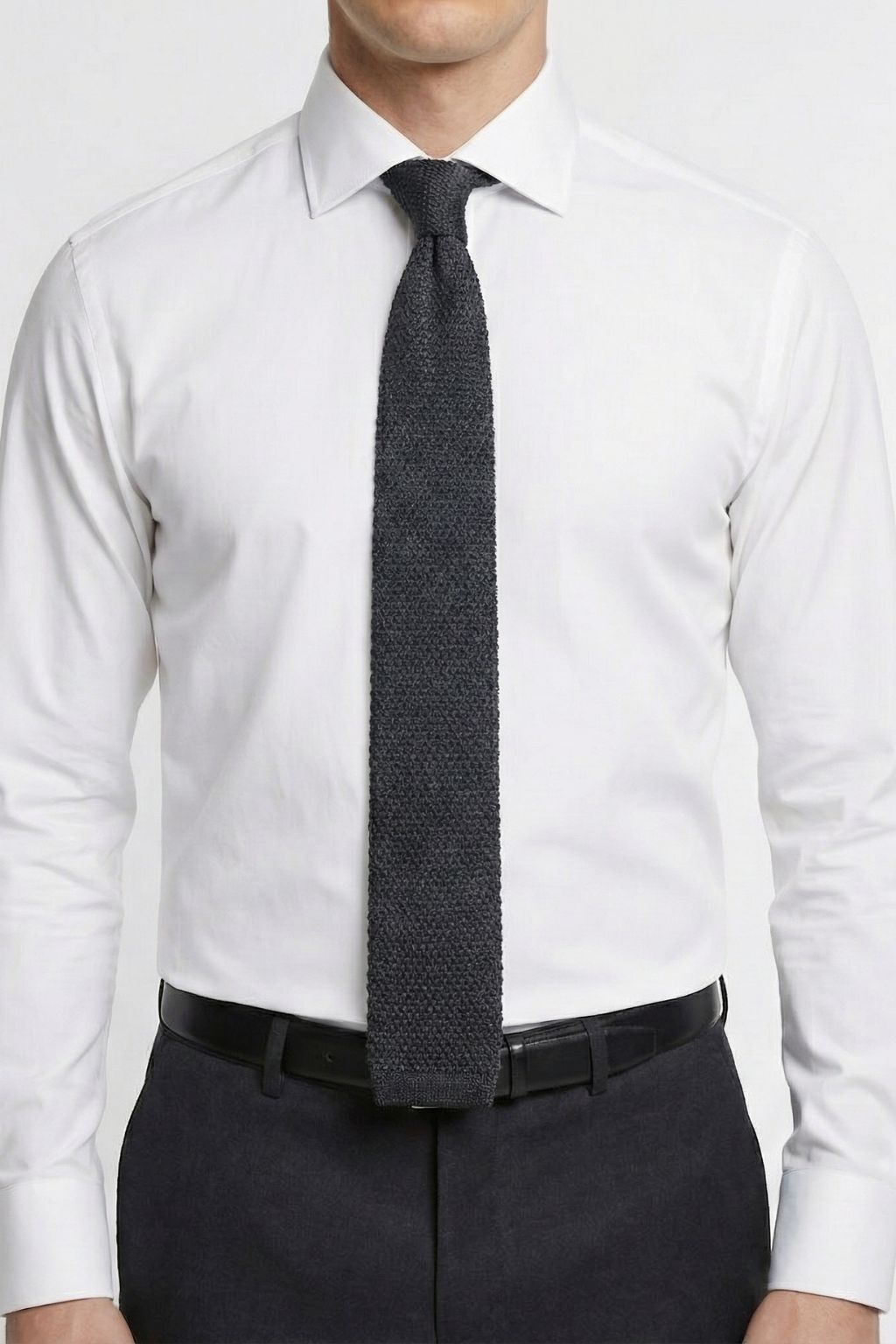 Square End Knit Tie