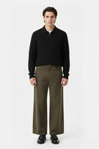 LAB Zip Polo Knit Sweater