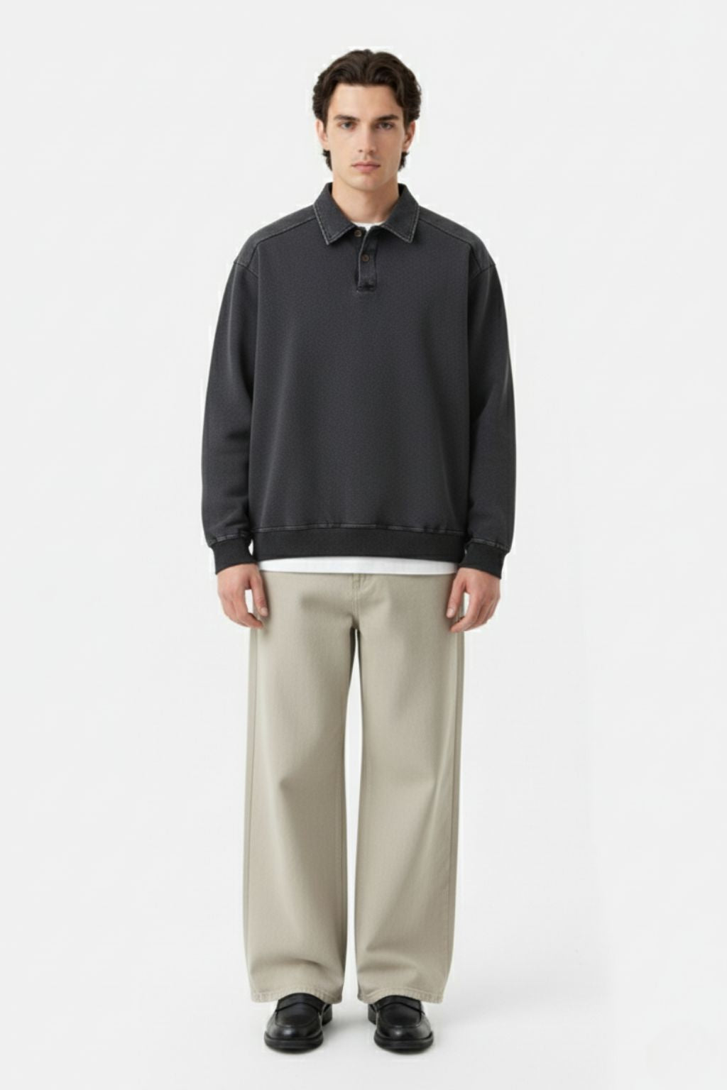 LAB Washed Polo Sweater