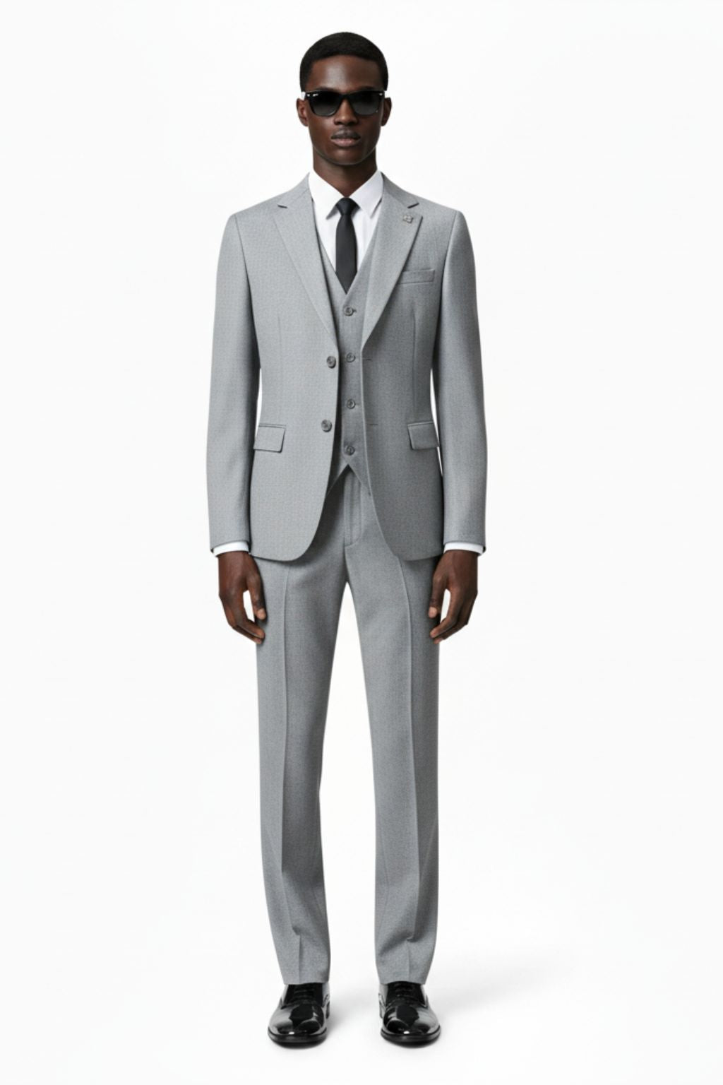 Signature Tailored Light Gray Three-Piece Suit
