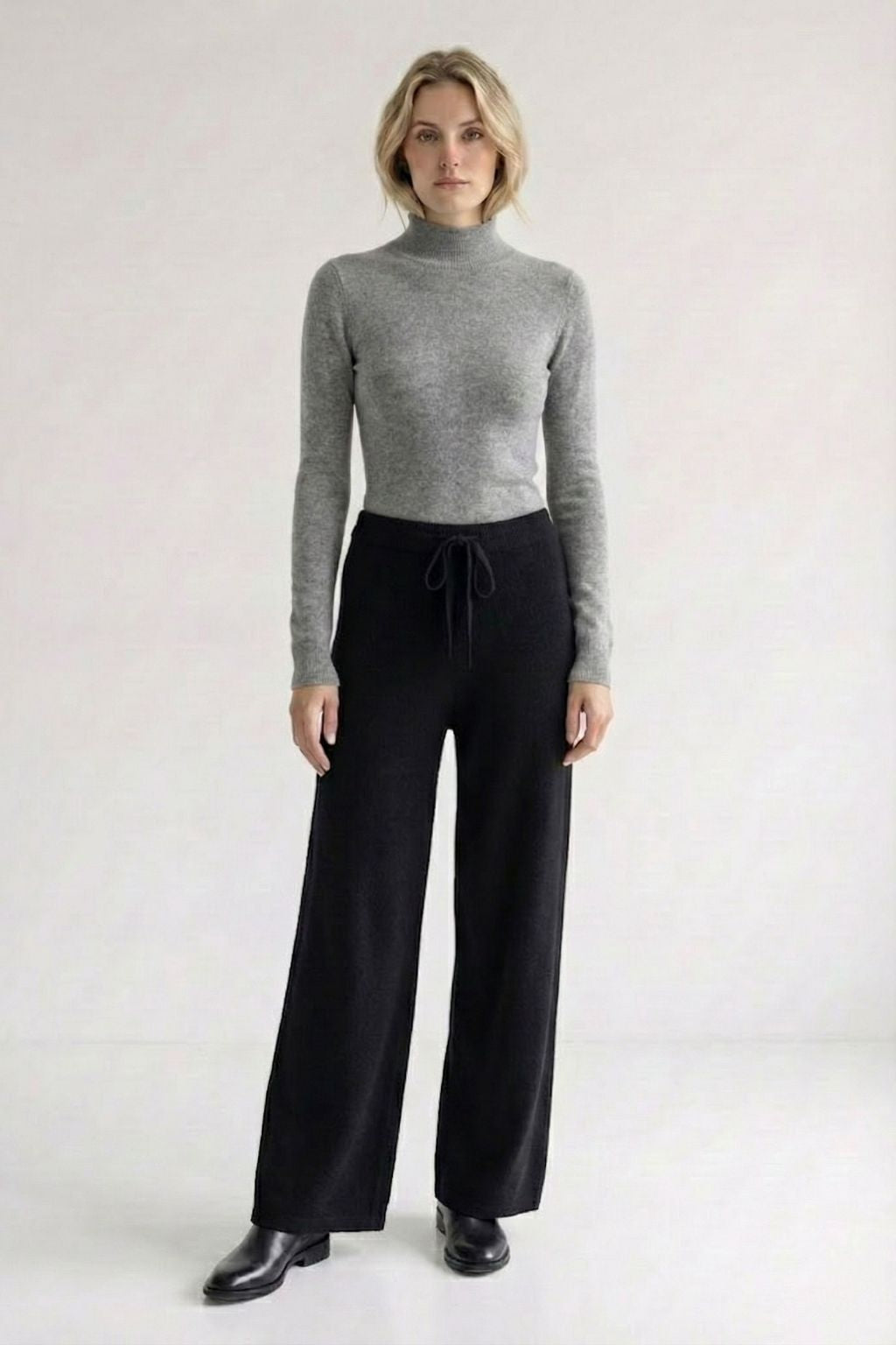 Ribbed Mock-Neck Sweater