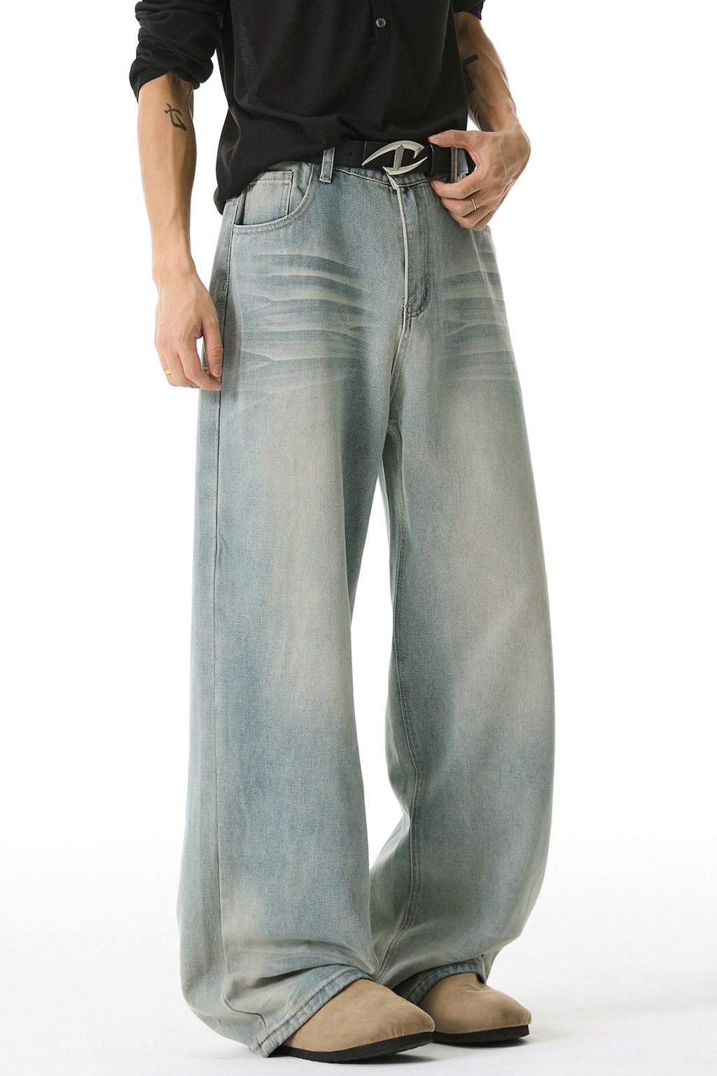 LAB Vintage Washed Straight Jeans