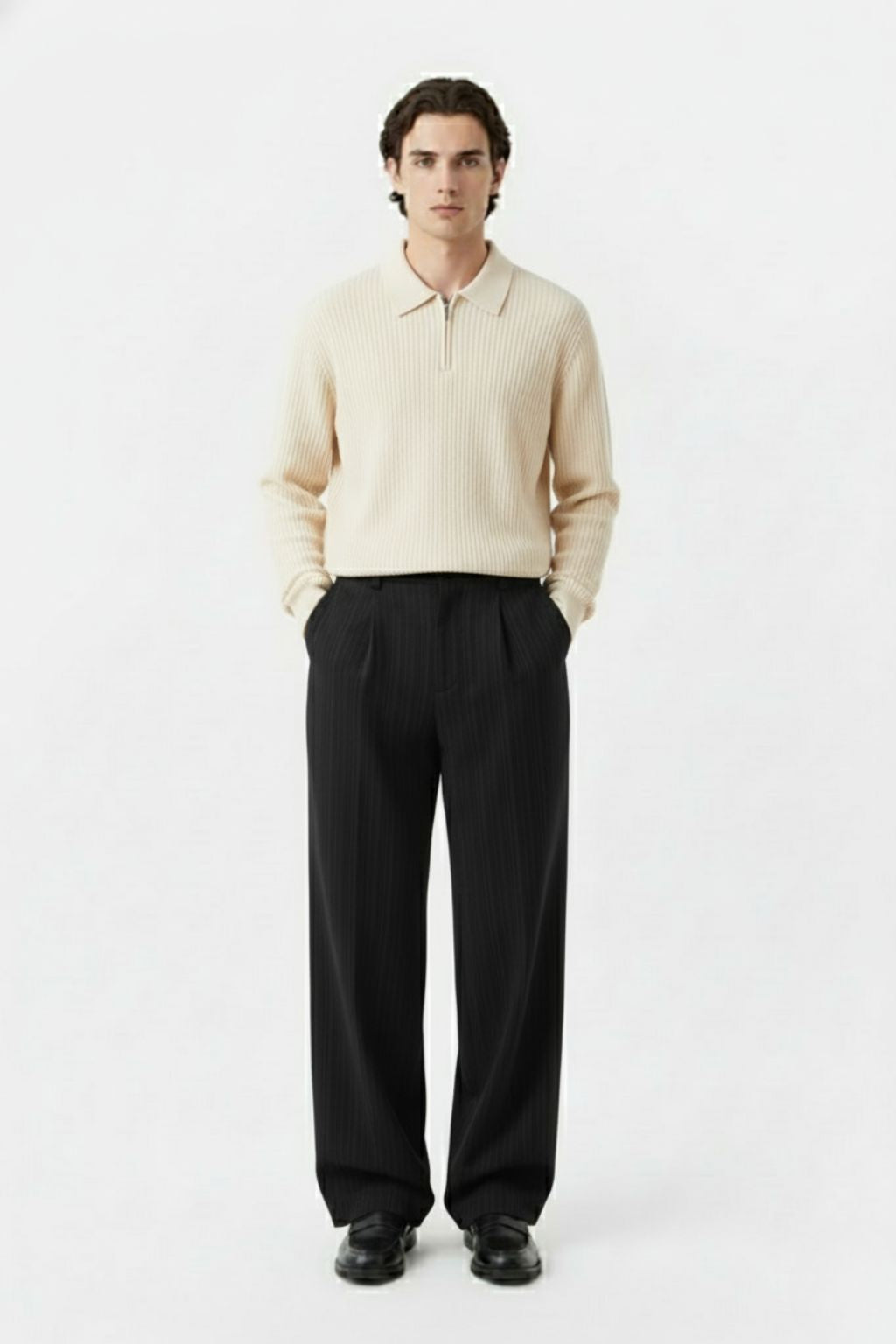 LAB Fleece Knit Zip Sweater