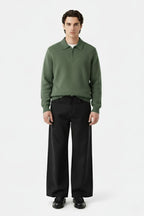 LAB Zip Polo Knit Sweater