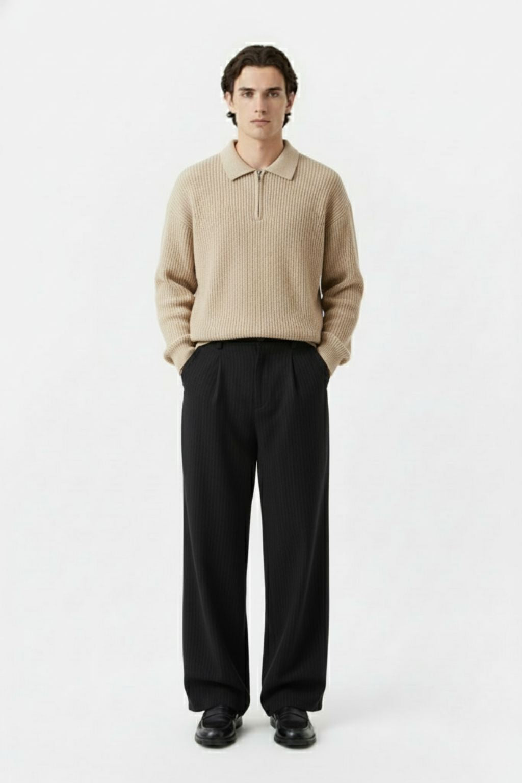 LAB Fleece Knit Zip Sweater