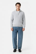 LAB Cable Knit Half-Zip Sweater