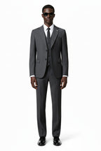 Signature Tailored Dark Gray Three-Piece Suit