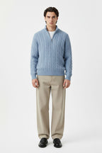 LAB Cable Knit Half-Zip Sweater