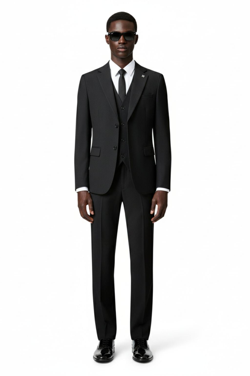 Signature Tailored Black Three-Piece Suit