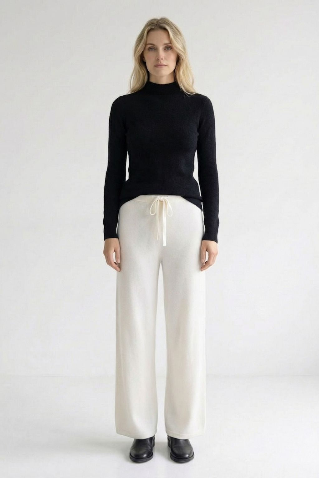 Ribbed Mock-Neck Sweater