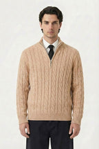 Cable Quarter Zip Sweater