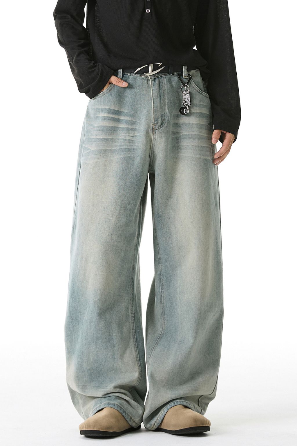 LAB Vintage Washed Straight Jeans