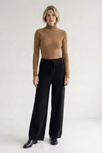 Ribbed Mock-Neck Sweater