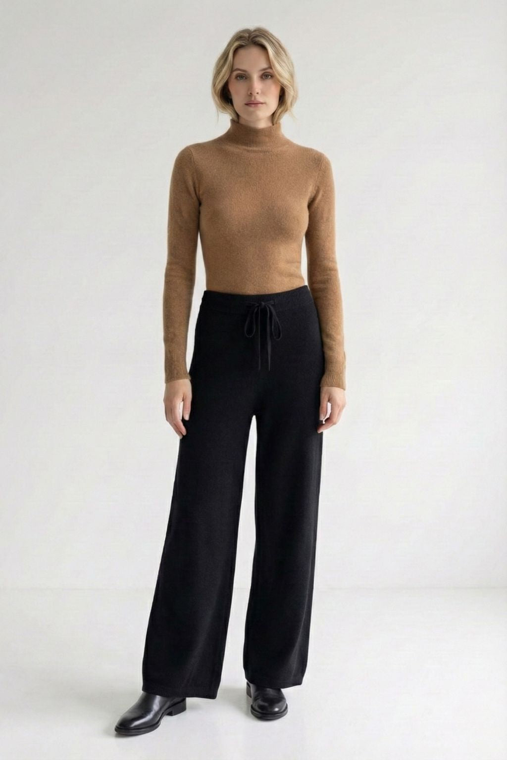 Ribbed Mock-Neck Sweater