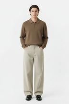 LAB Zip Polo Knit Sweater