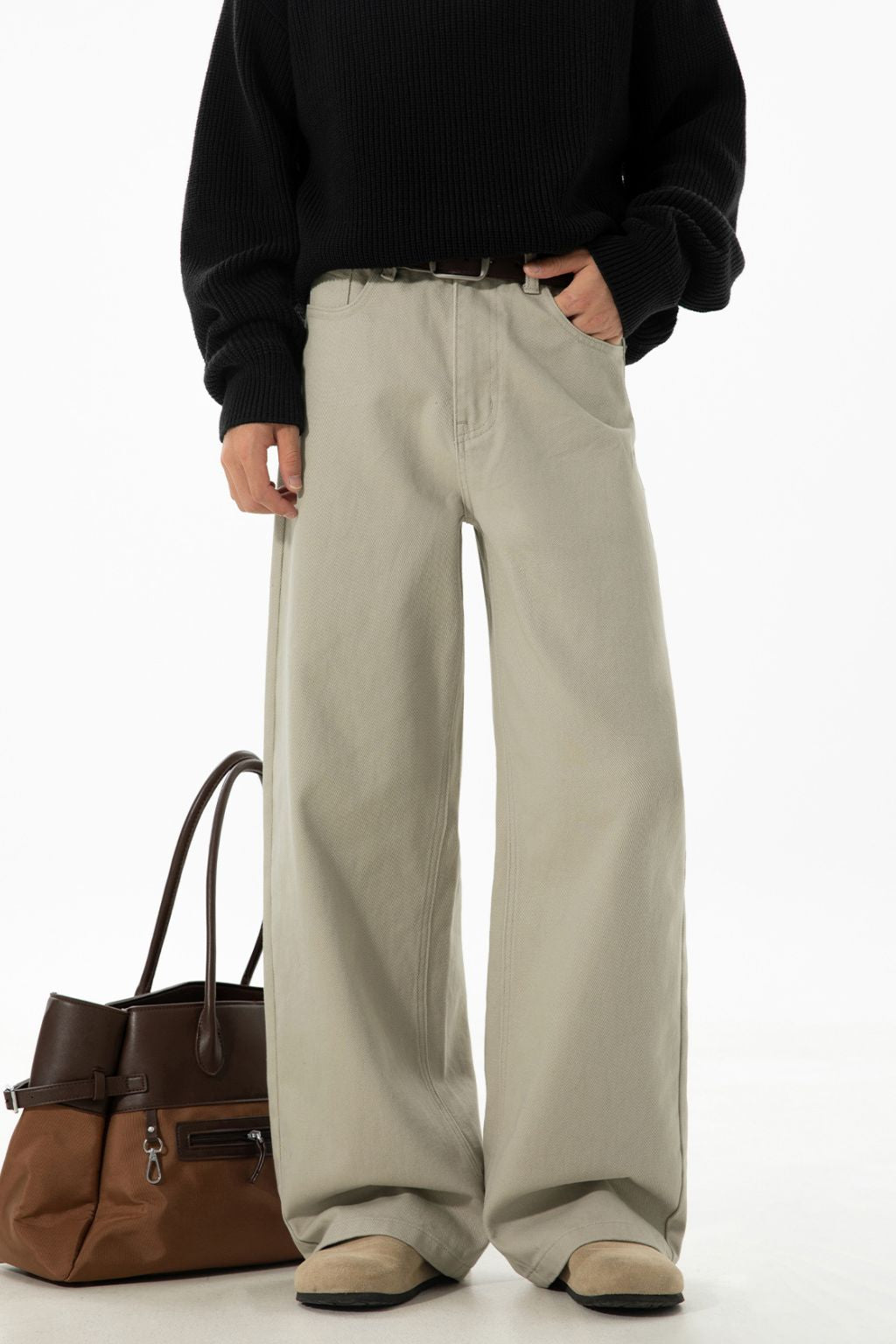 LAB Pleated Wide-Leg Trousers