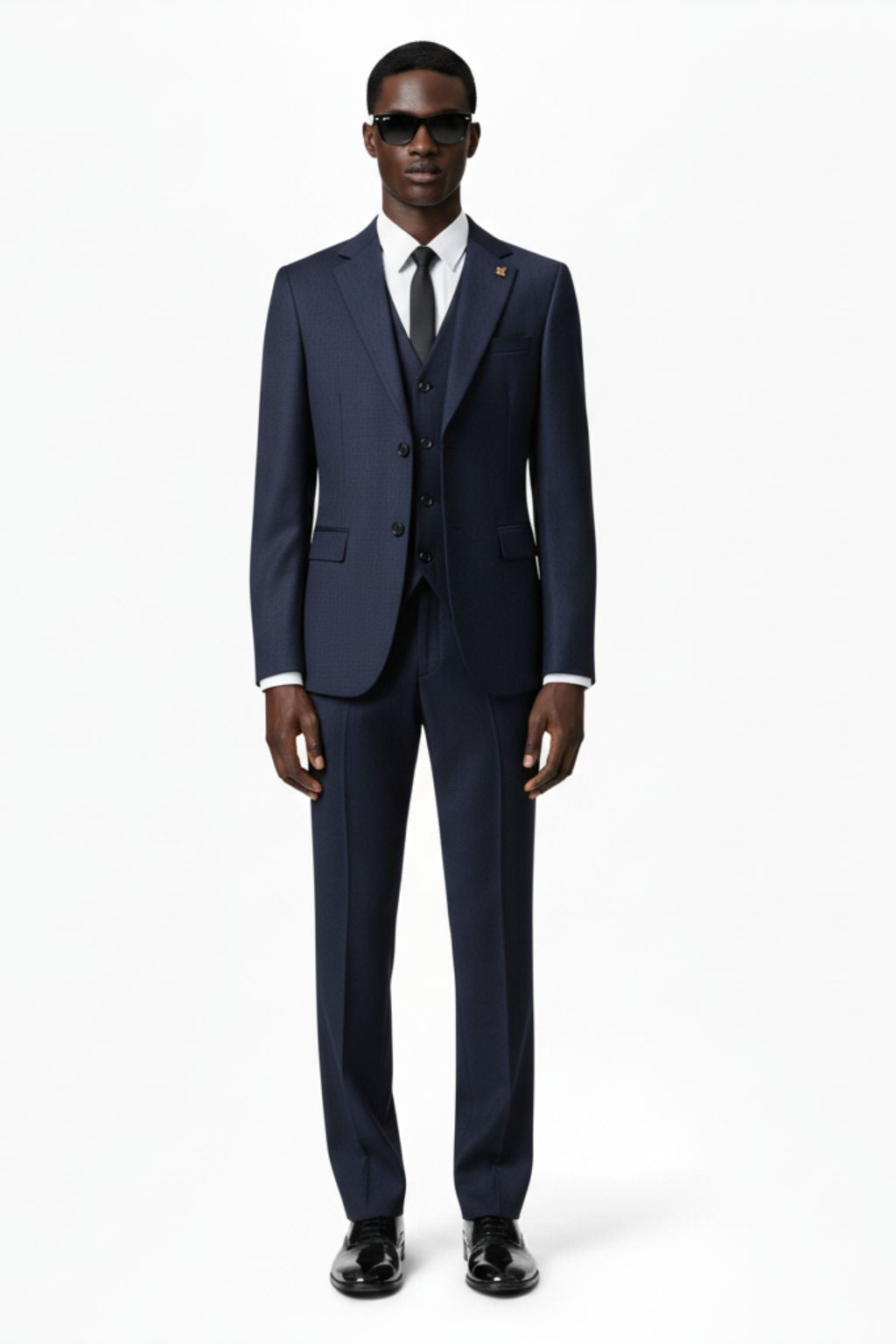 Signature Navy Three-Piece Suit