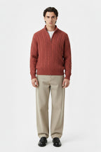 LAB Cable Knit Half-Zip Sweater