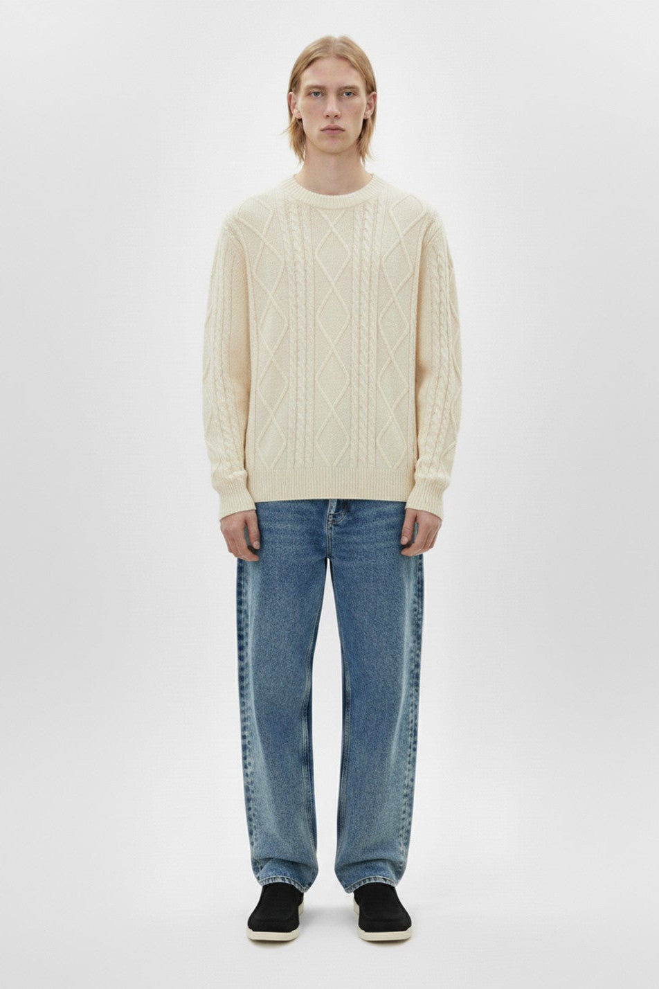 Cashmere Diamond Knit Turtleneck